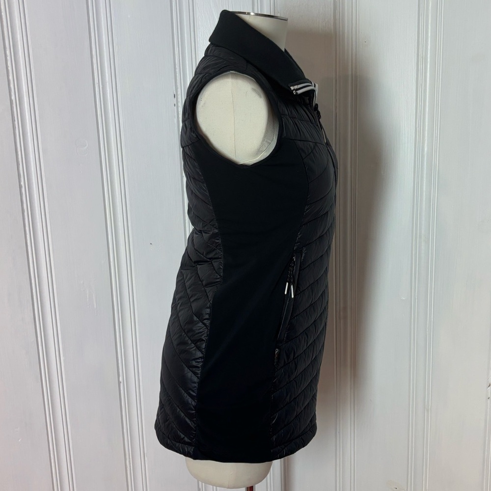 OHSHO Black Quilted Longline Vest w/ Stretch Side Panels | Size S estimated - Picture 4 of 10
